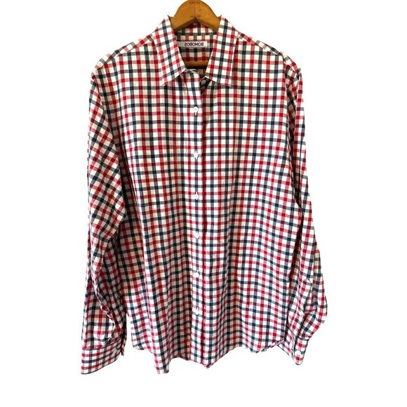 Bonobos Other - Bonobos Shirt Red White Blue Check Button Up Shirt Cotton Lightweight Size Large
